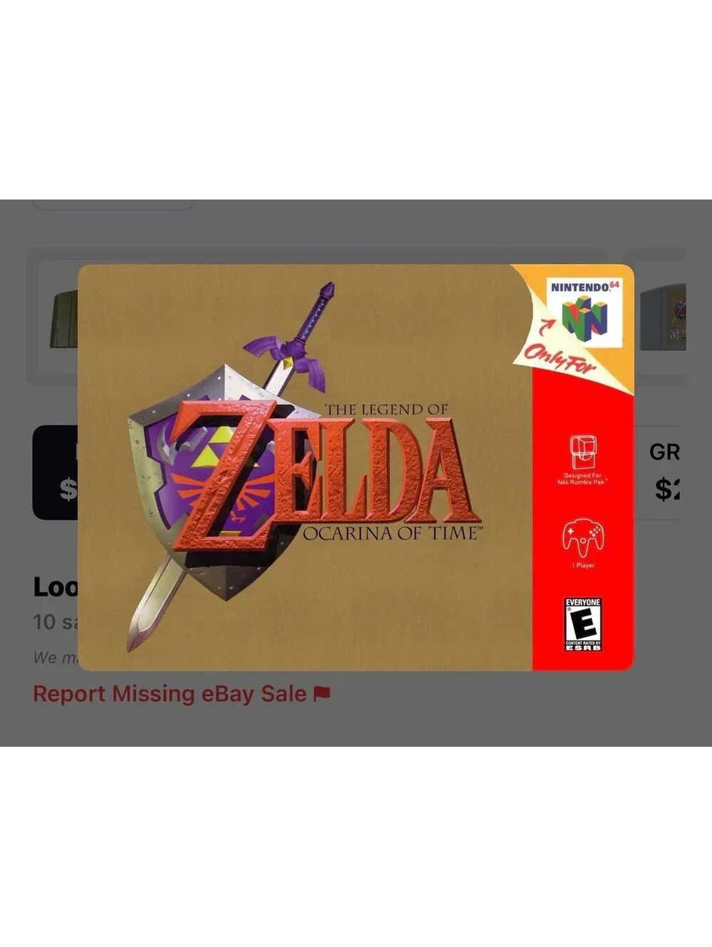 Zelda Ocarina of Time for Nintendo 64